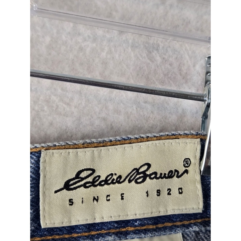 Eddie Bauer Womens Jeans Size 14 Tall High Rise Tapered Blue - Picture 2 of 11